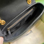 Gucci GG Marmont Small Shoulder Bag 443497 Black Matelassé Leather