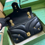 Gucci GG Marmont Small Shoulder Bag 443497 Black Matelassé Leather