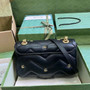 Gucci GG Marmont Small Shoulder Bag 443497 Black Matelassé Leather
