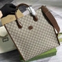 Gucci ‎674155 Medium tote with Interlocking G Beige GG Supreme canvas - Default Title - View 1