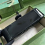 Gucci 443497 GG Marmont small matelassé shoulder bag Black patent