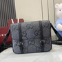 Gucci Jumbo GG medium messenger bag 760234 in gray leather