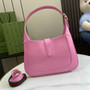 Gucci Jackie small shoulder bag in pink patent leather 782849 - Default Title - View 3