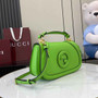 Gucci Blondie small top handle bag in green leather 815714