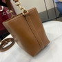 Gucci GG Emblem small bucket bag 815118 in brown leather