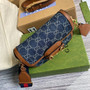 Gucci 658574 Horsebit 1955 GG mini bag dark blue