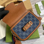 Gucci 658574 Horsebit 1955 GG mini bag dark blue