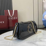 Gucci Blondie small shoulder bag in black leather 814952