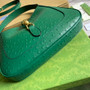 Gucci �?36709 Jackie 1961 small shoulder bag ostrich green leather
