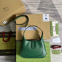 Gucci �?36709 Jackie 1961 small shoulder bag ostrich green leather