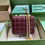 Gucci Deco mini shoulder bag in dark red leather 741457