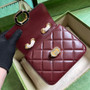 Gucci Deco mini shoulder bag in dark red leather 741457 - Default Title - View 7