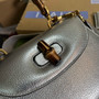 Gucci 675797 Bamboo1947 small top handle bag Silver