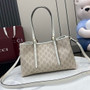 Gucci GG Emblem medium tote bag 815214 in white fabric