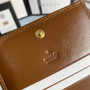 Gucci 621887 Horsebit 1955 card case wallet Brown canvas