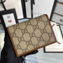 Gucci 621887 Horsebit 1955 card case wallet Brown canvas