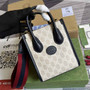 Gucci ‎‎�?71623 Mini tote bag with Interlocking G blue white