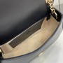 Gucci Blondie mini shoulder bag in cotton canvas black leather �?15711