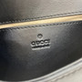 Gucci Blondie mini shoulder bag in cotton canvas black leather �?15711