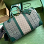 Gucci 724642 Mini GG canvas small duffle bag in Green leather