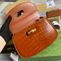 Gucci 675797 Bamboo1947 small top handle bag Crocodile Brown - Default Title - View 8