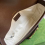 Gucci �?58574 Horsebit 1955 jumbo GG mini bag Camel and ebony jumbo GG canvas