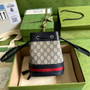 Gucci ‎‎‎550620 Ophidia mini GG bucket bag Blue leather - Default Title - View 2