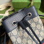 Gucci ‎‎‎550620 Ophidia mini GG bucket bag Blue leather - Default Title - View 5