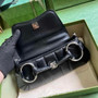 Gucci Horsebit Chain small shoulder bag �?64339 in black leather