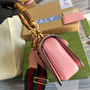 Gucci 675797 Bamboo1947 small top handle bag Pink Leather - Default Title - View 4