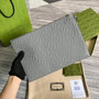 Gucci ‎�?25569 GG embossed pouch gray
