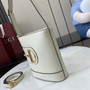 Gucci 73 mini bucket bag, 833665 in white leather