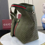 Gucci Giglio large tote bag 853971 green GG suede