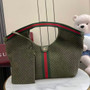 Gucci Giglio large tote bag 853971 green GG suede