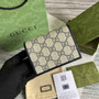 Gucci 621887 Horsebit 1955 card case wallet Blue leather