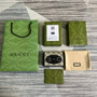 Gucci 621887 Horsebit 1955 card case wallet Blue leather