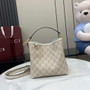 Gucci GG Emblem small bucket bag 815118 in white fabric