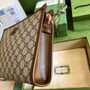 Gucci ‎�?72956 Beauty case with Interlocking G Brown leather