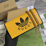 adidas x Gucci �?21892 wallet with chain Off-black and yellow leather