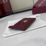 Gucci GG Marmont card case �?43127 in wine red leather