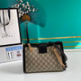 Gucci 498156 Padlock small GG shoulder bag Black leather