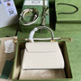 Gucci �?03848 Horsebit 1955 top handle bag White leather