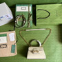 Gucci �?03848 Horsebit 1955 top handle bag White leather