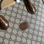 Gucci 723308 Tote bag with Interlocking G Brown leather