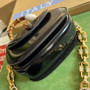 Gucci 686864 Bamboo 1947 mini top handle bag Black patent leather
