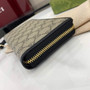 Gucci GG Emblem zip around wallet, 821803 in black fabric