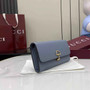 Gucci Softbit continental wallet 828147 in blue leather