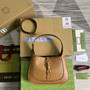 Gucci ‎636709 Jackie 1961 small shoulder bag ostrich brown leather - Default Title - View 2