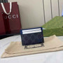 Gucci Bi-color GG card case 768248 blue leather - Default Title - View 1