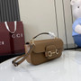 Gucci Horsebit 1955 Soft small top handle bag 815206 in brown leather